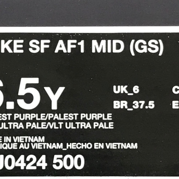 Nike SF AF1 Mid Palest Purple Vt Ultra Pale Shoes - Picture 8 of 8